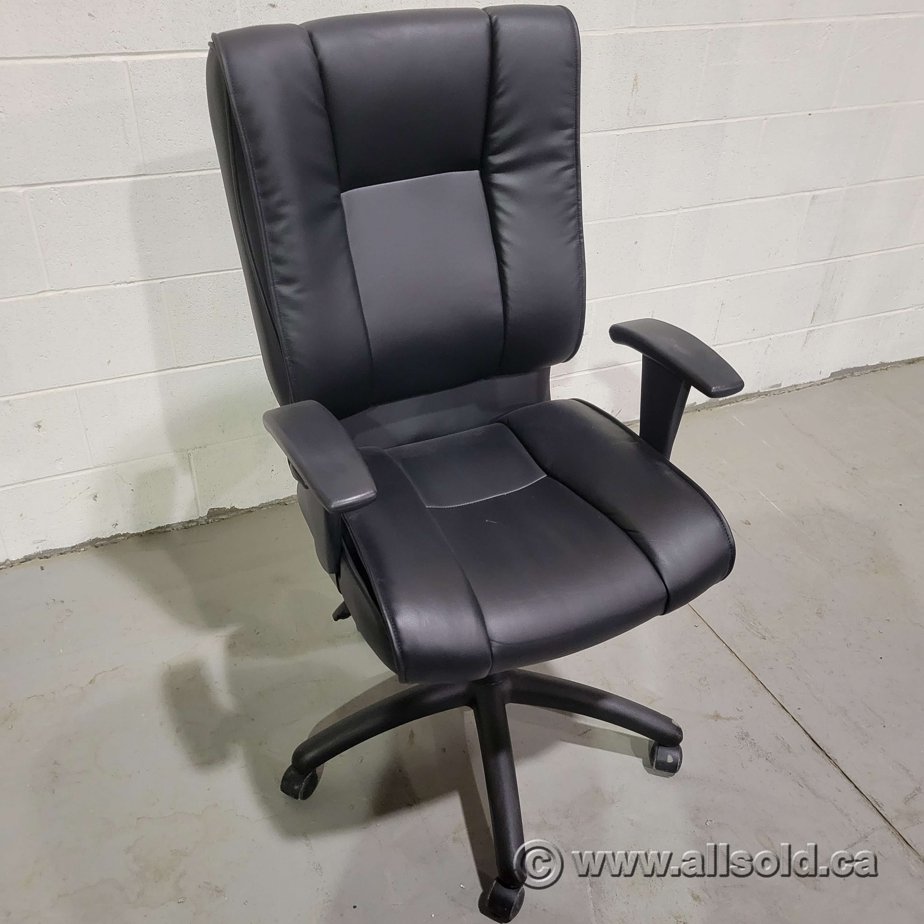 Black Leather Office Chair Allsold.ca Buy & Sell Used Office
