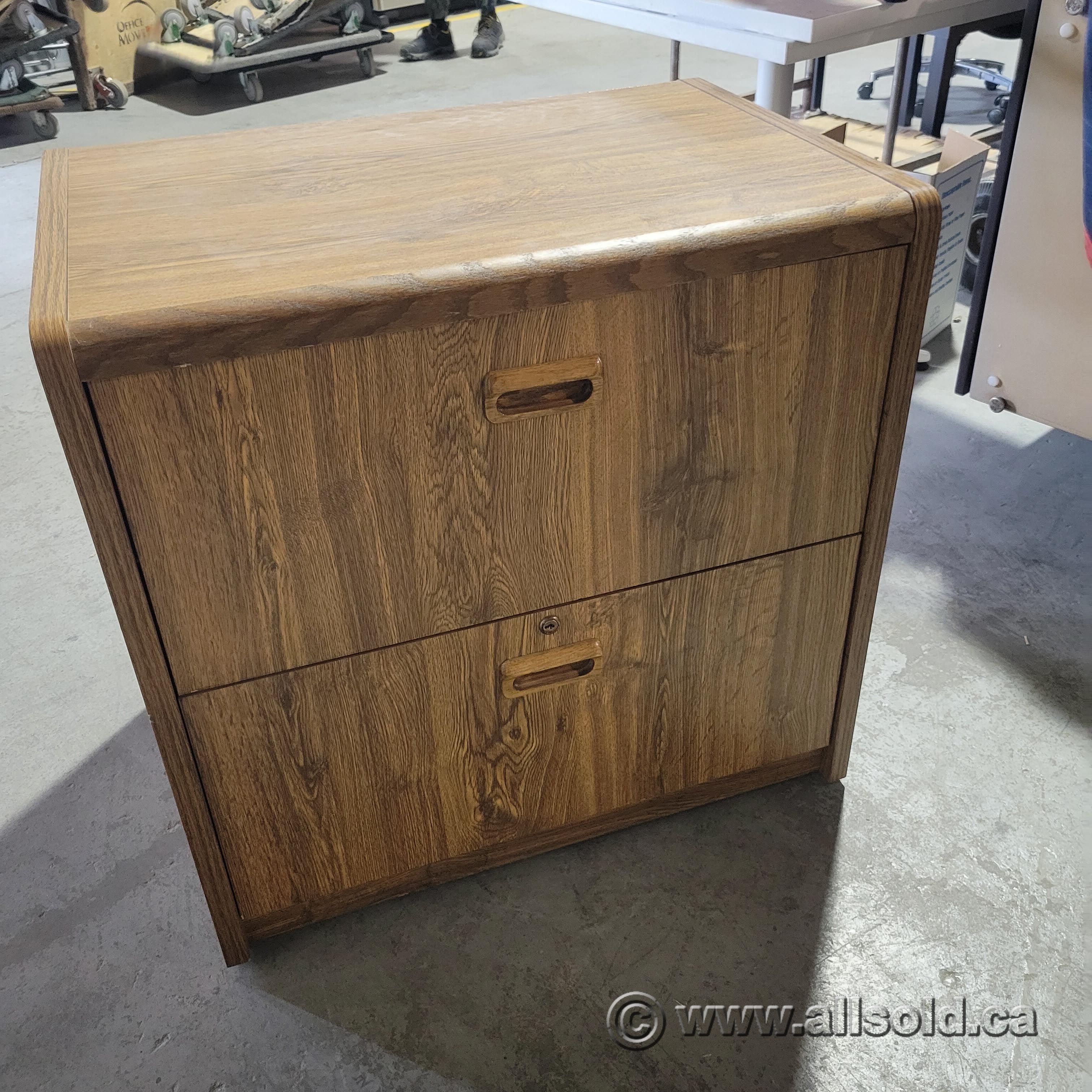 Oak 30in 2 Drawer Lateral File Allsold.ca Buy & Sell Used