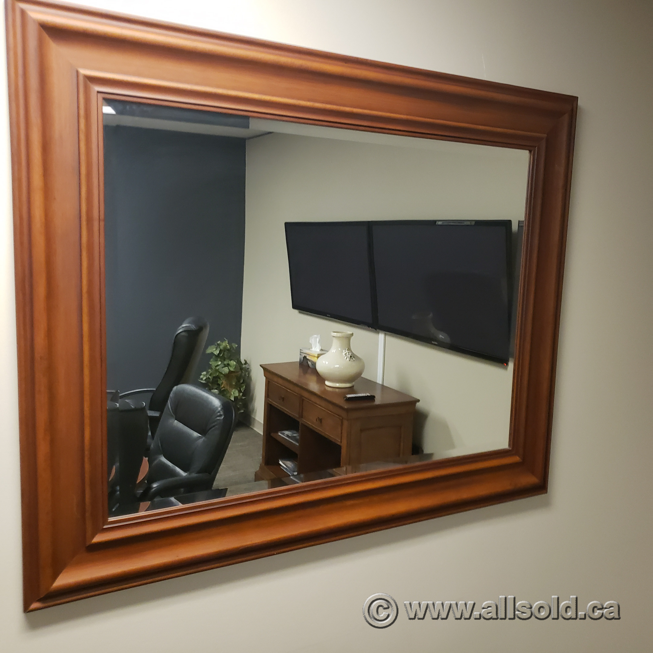 Large Wood Framed Mirror 51x41 Allsold.ca Buy & Sell Used Office
