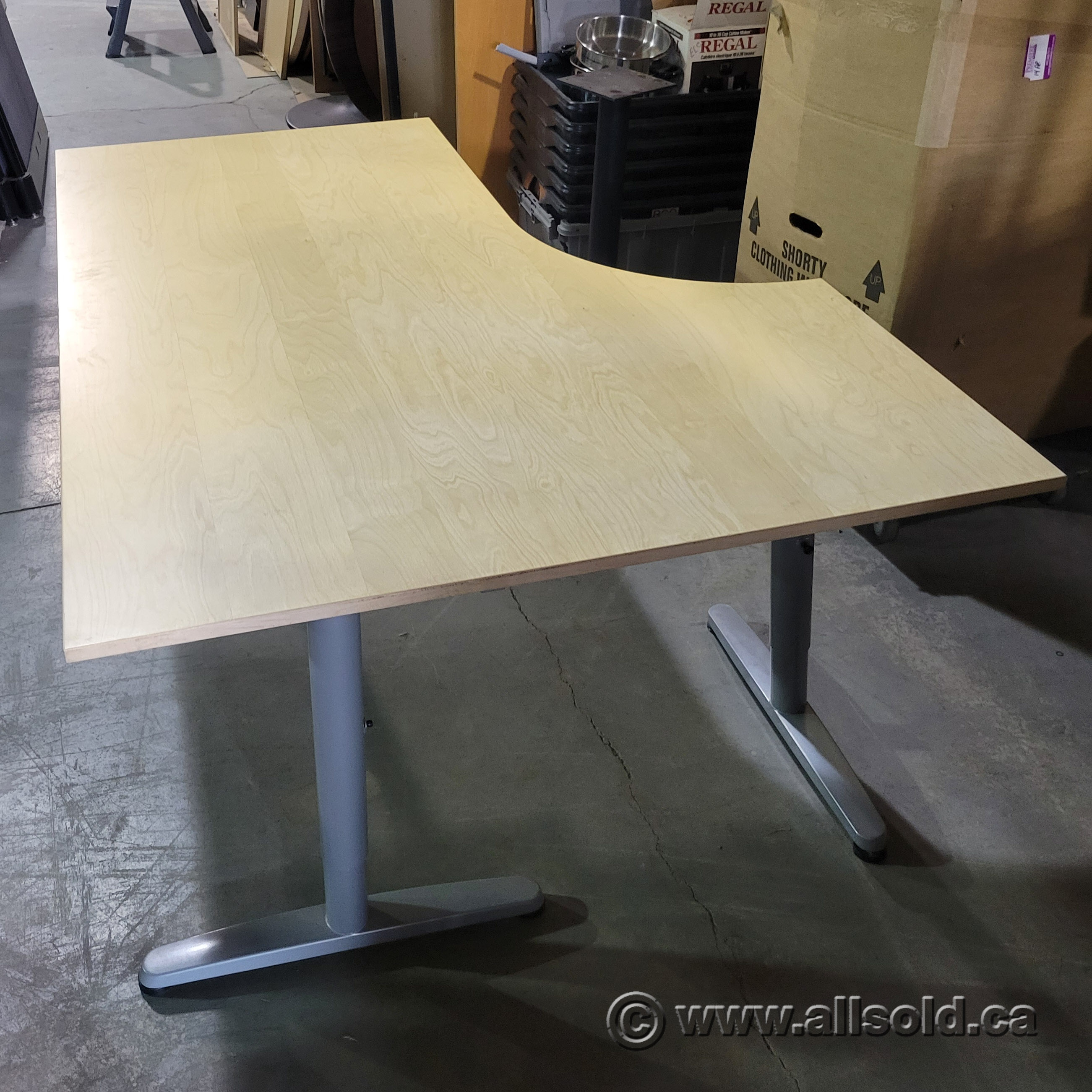 IKEA Galant Modular Open Style Corner Desk w Grey Legs Allsold.ca