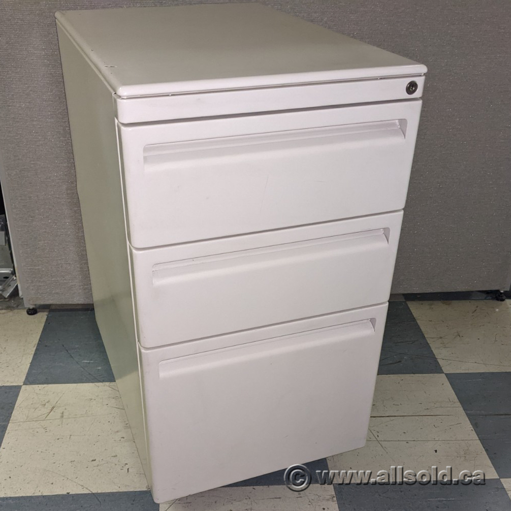Haworth Beige 3 Drawer Rolling File Storage Pedestal Allsold.ca Buy & Sell Used