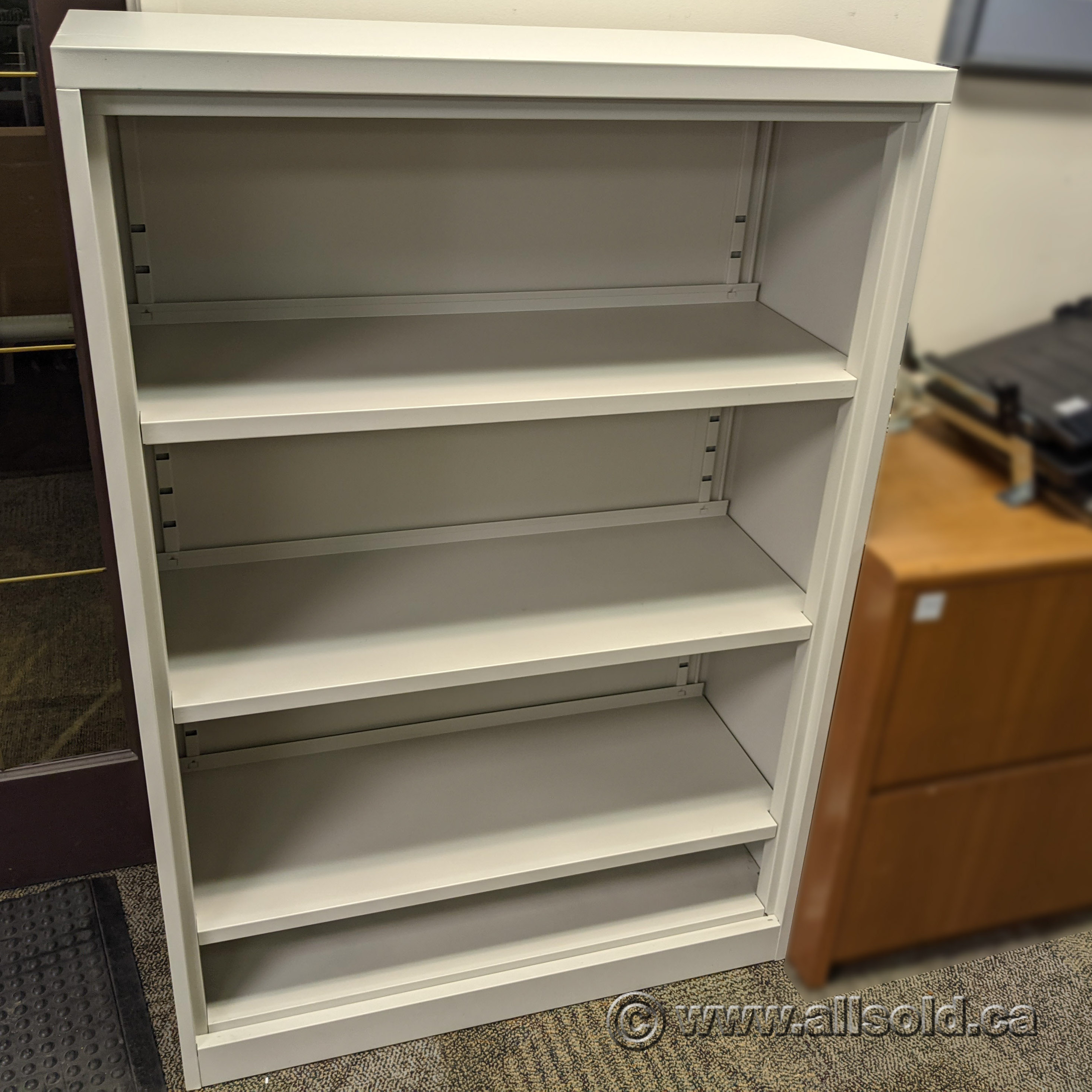 Steelcase Grey Metal Bookcase w/ Adjustable Shelves Allsold.ca Buy