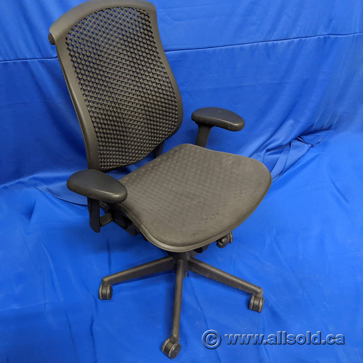 Herman Miller Celle Grey Ergonomic Task Chair with Fabric Seat