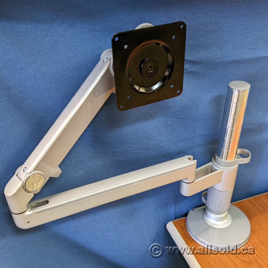 Humanscale M/Flex Single Monitor Arm Stand w/ Clamp Mount Allsold.ca