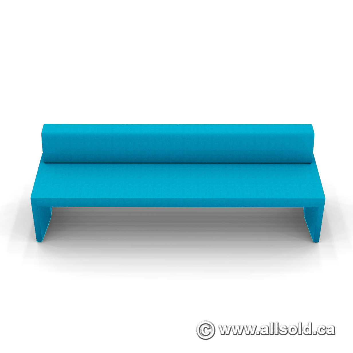 81" Blue Leather Steelcase Coalesse Together Sofa Bench Allsold.ca Buy & Sell Used Office