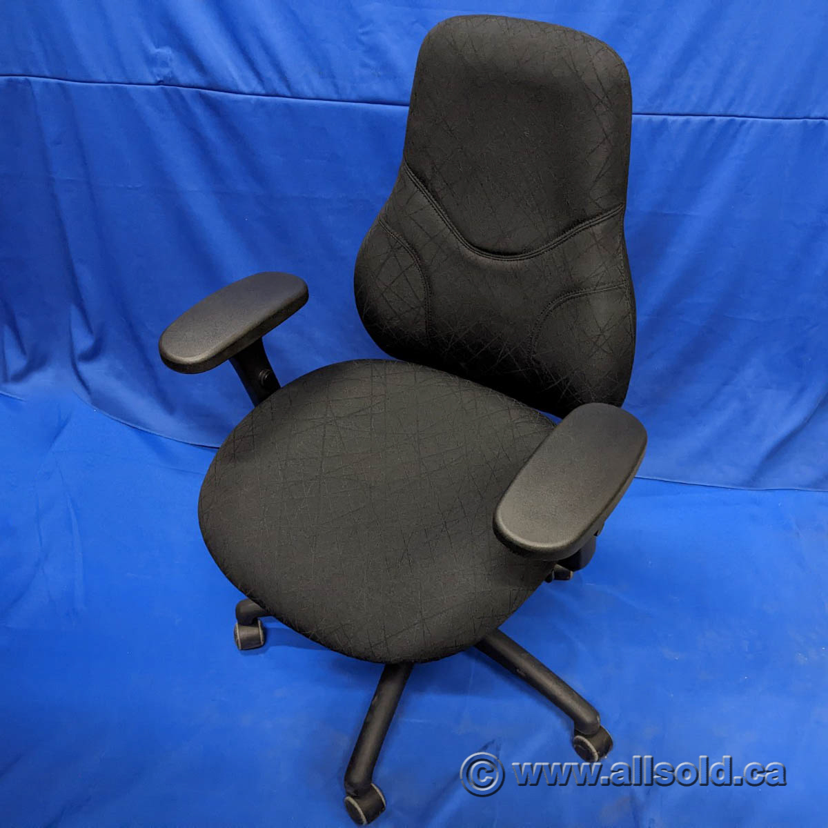 Black Global Tritek Office Task Chair w/ Adjustable Lumbar Allsold.ca