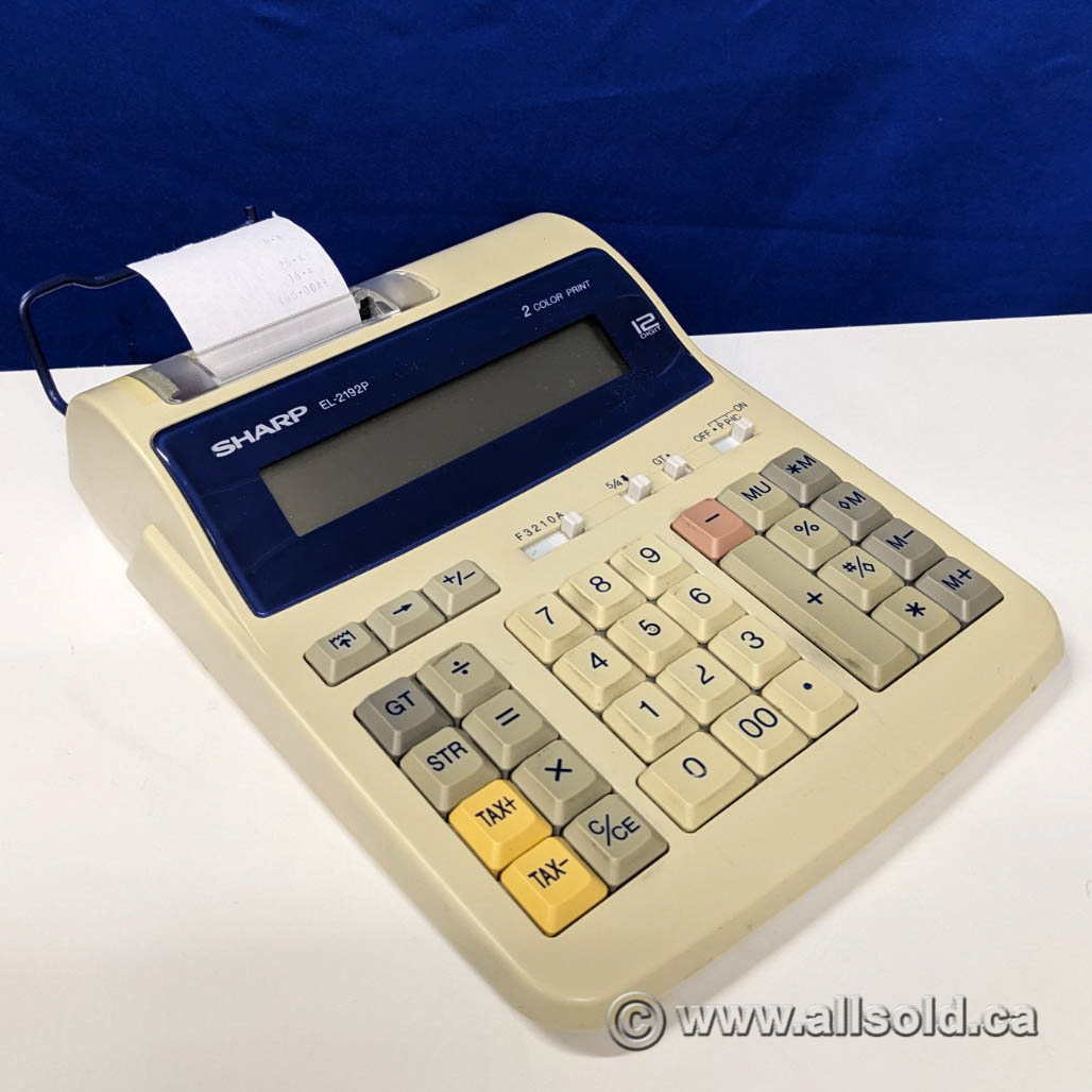 Sharp EL-2192P 12 Digit Color Printing Calculator Adding Machine ...