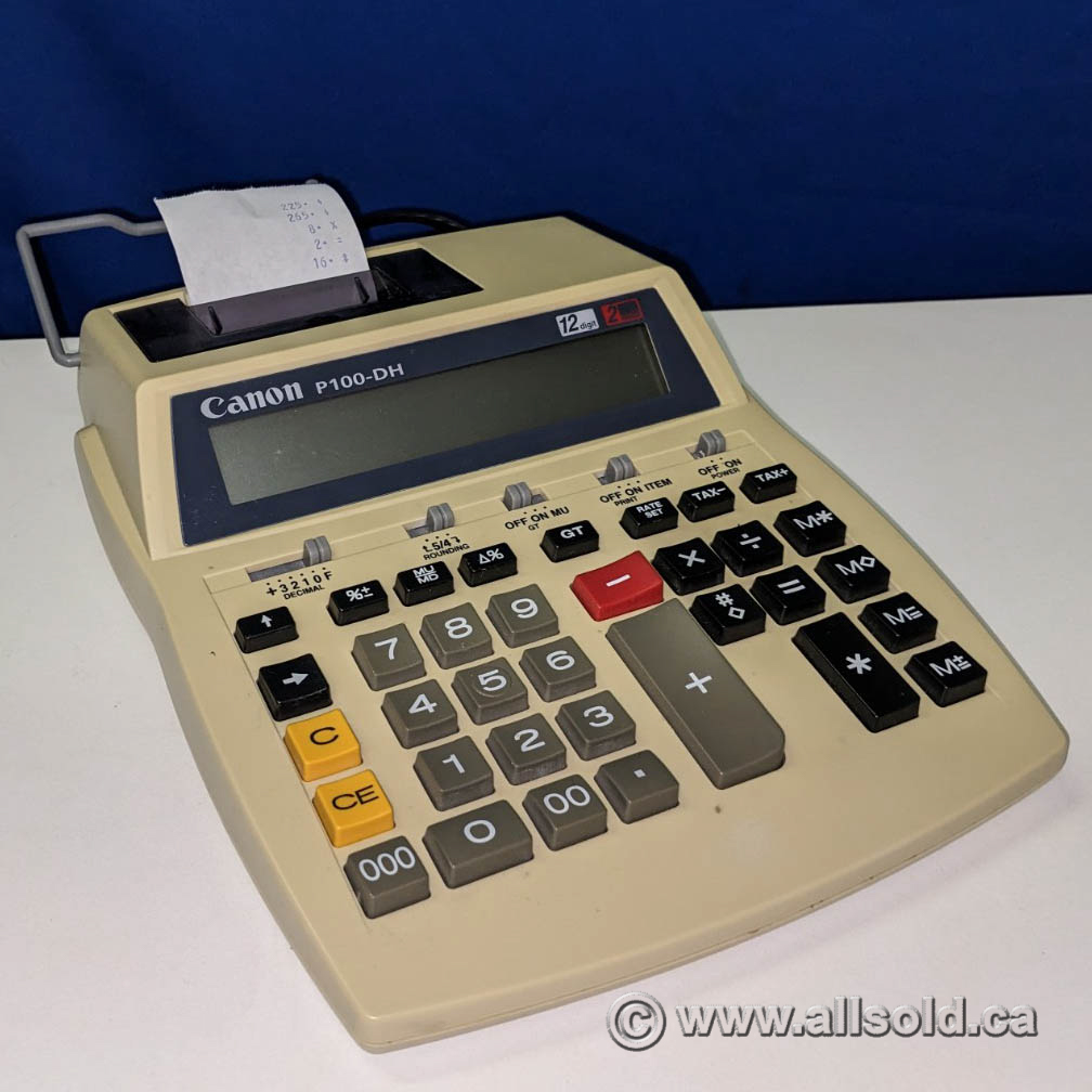 Canon P100DH Desktop Calculator with Two Color Printer Allsold.ca