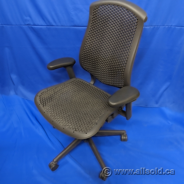 Herman Miller Celle Grey Adjustable Task Chair, Fixed Arms/Seat Allsold.ca Buy & Sell Used