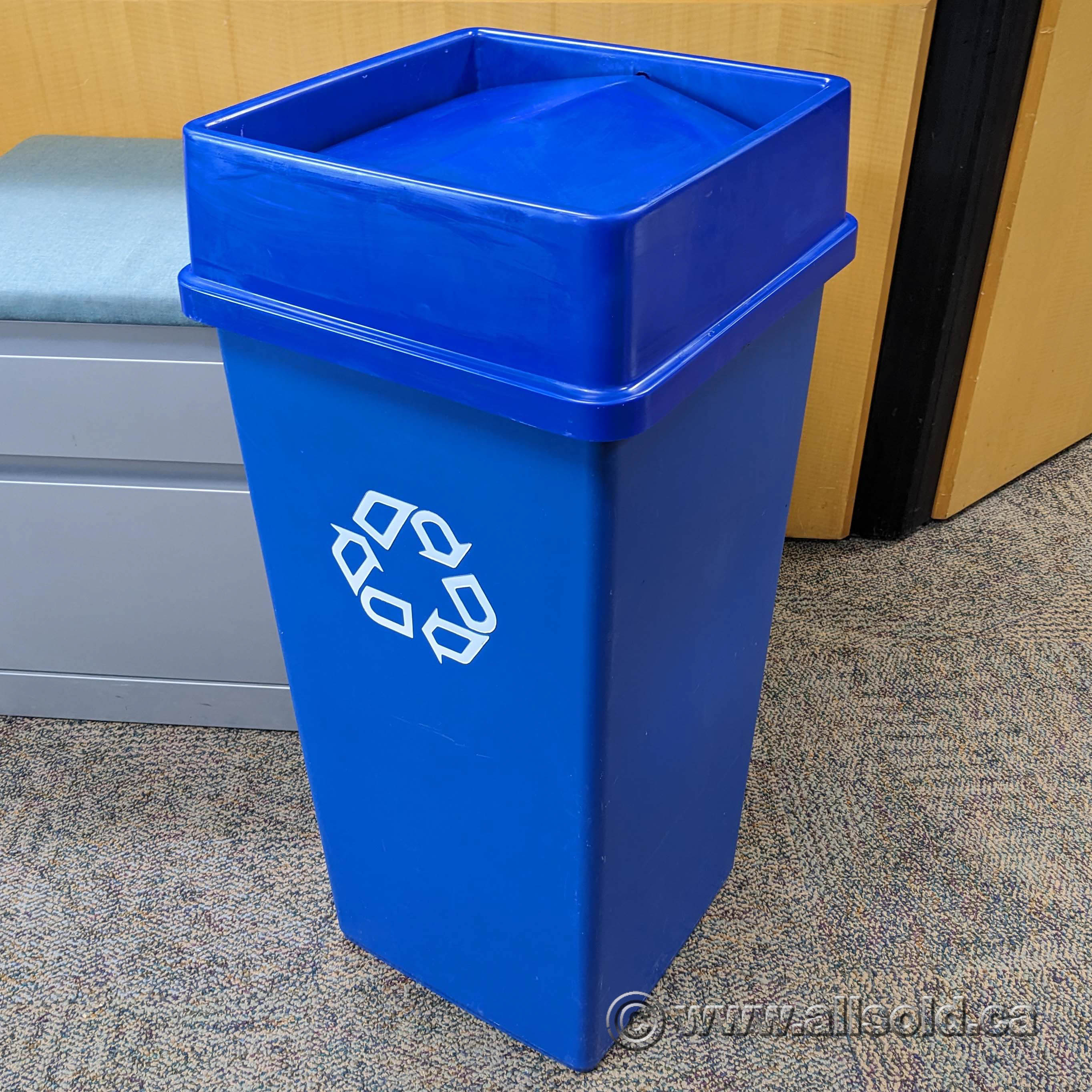 Blue High Capacity Recycle Bin with Swing Top Lid Allsold.ca Buy